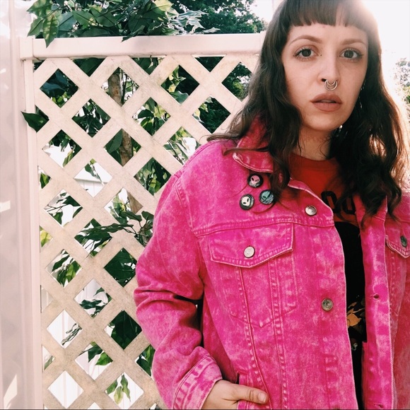 Pink Punk Acid Wash Alien Jacket - Picture 3 of 4